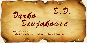 Darko Divjaković vizit kartica